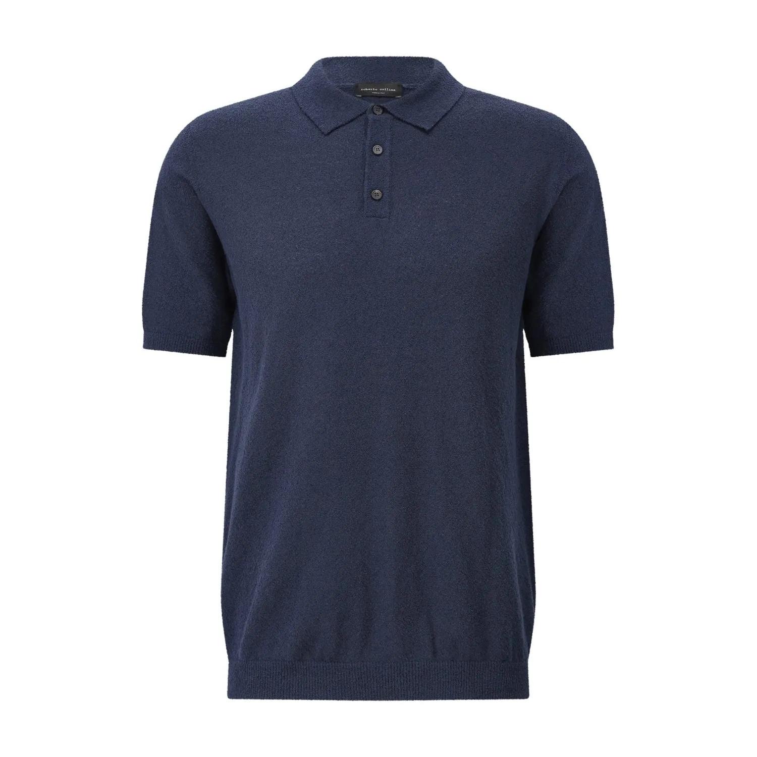 Thumbnail - Roberto Collina - Strick-Poloshirt - Größe 54 - blau