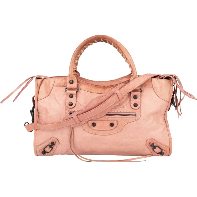 Balenciaga Schultertasche Balenciaga Pink Leather City Handbag rose