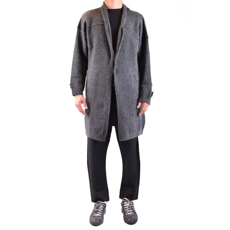 Isabel Benenato Blazer Graphite Grey Oversized Jacket With Shawl Collar Grey