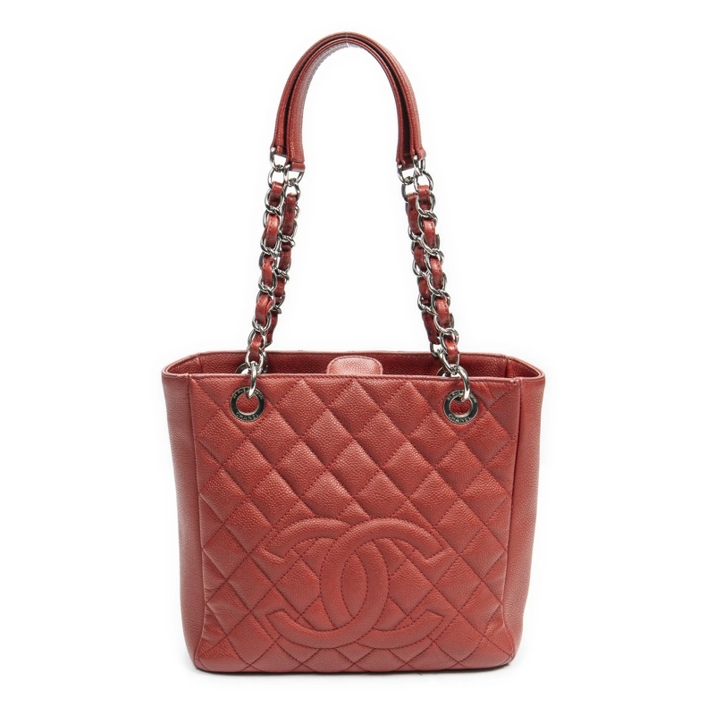 Chanel Crossbody Bag Petite Shopping Tote rot