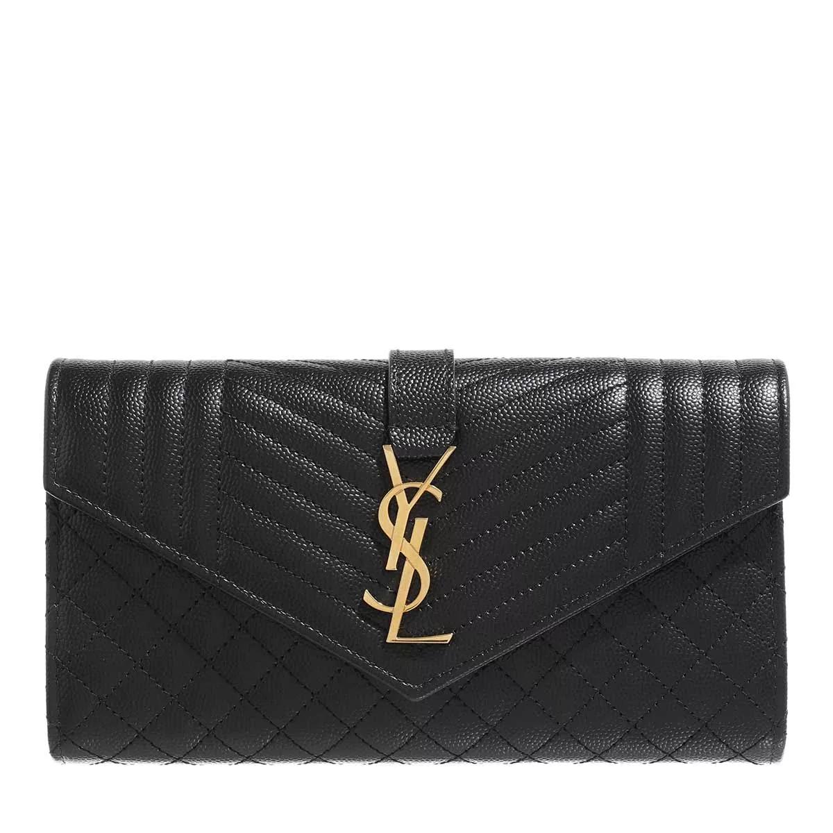 Ysl black cheap on black wallet