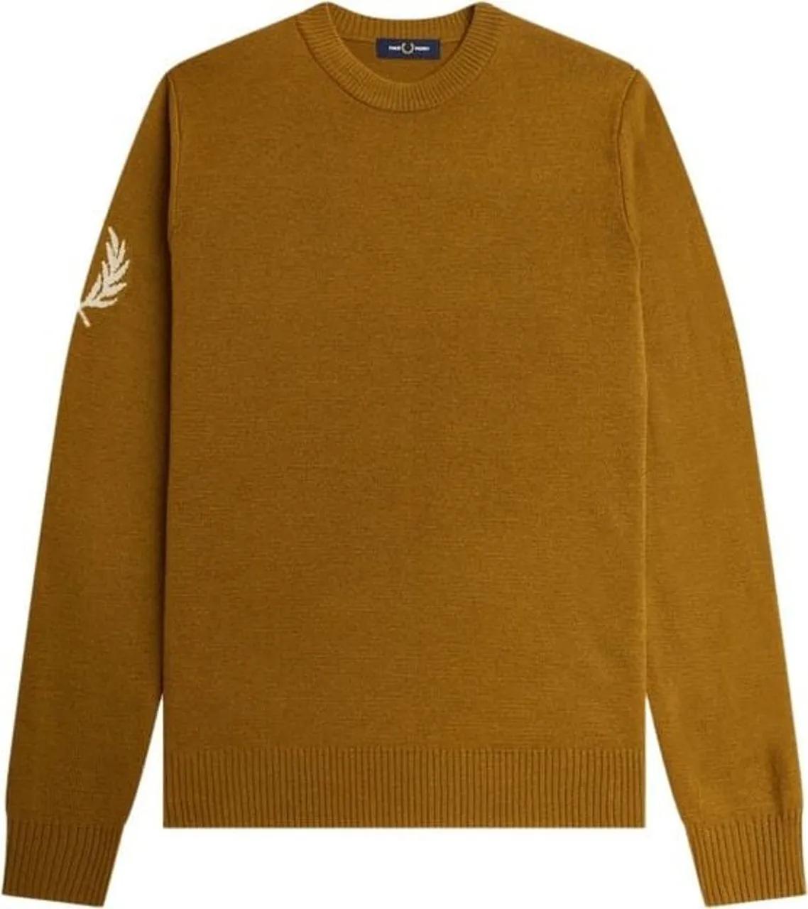 Thumbnail - Fred Perry - Sweaters Dark Camel - Größe XL - beige