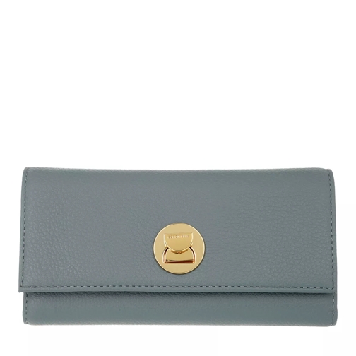 Coccinelle Liya Wallet Grainy Leather Shark Grey Continental Portemonnee