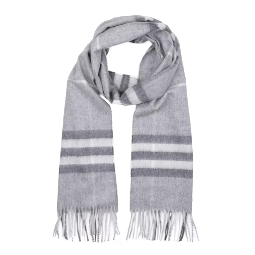 Burberry Giant Check Cashmere Scarf Pale Grey Leichter Schal