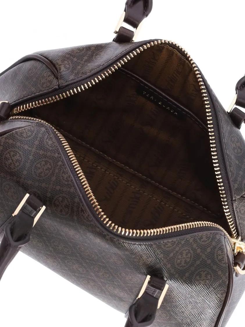 TORY BURCH Hobo bags Mini Shoulder Bag "Barrel T Monogram" – Brown in bruin