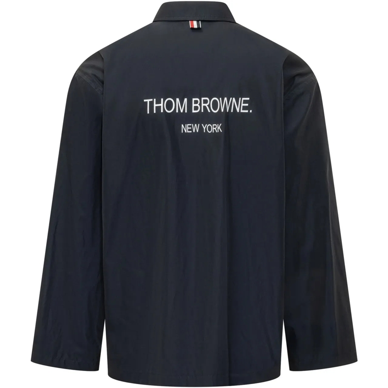 Thom Browne Doudoune Giacca Packable con Tasche e Bottoni dunkelblau(Image 2)