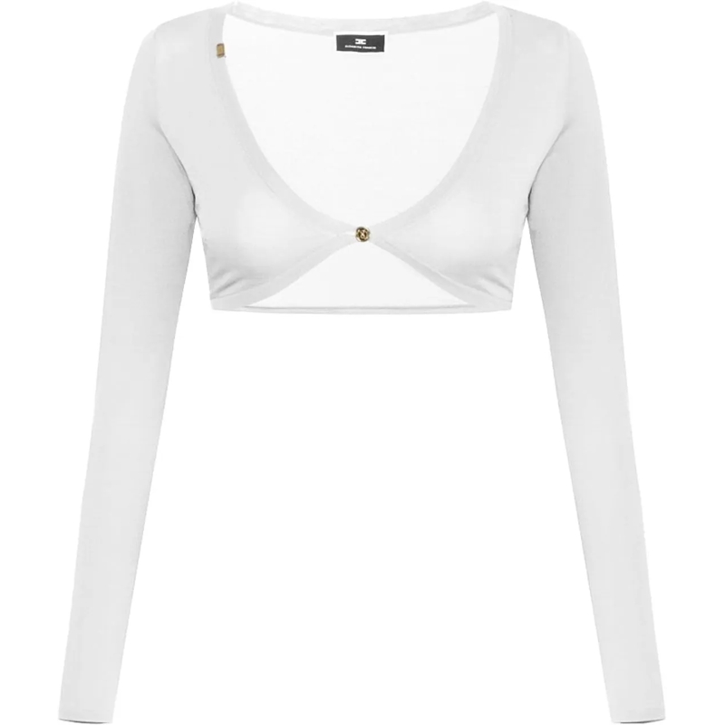Elisabetta Franchi Sweat-shirt Sweaters Ivory weiß