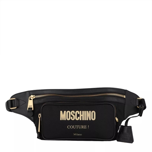 Moschino Logo Belt Bag Black Fantasy Print Gürteltasche