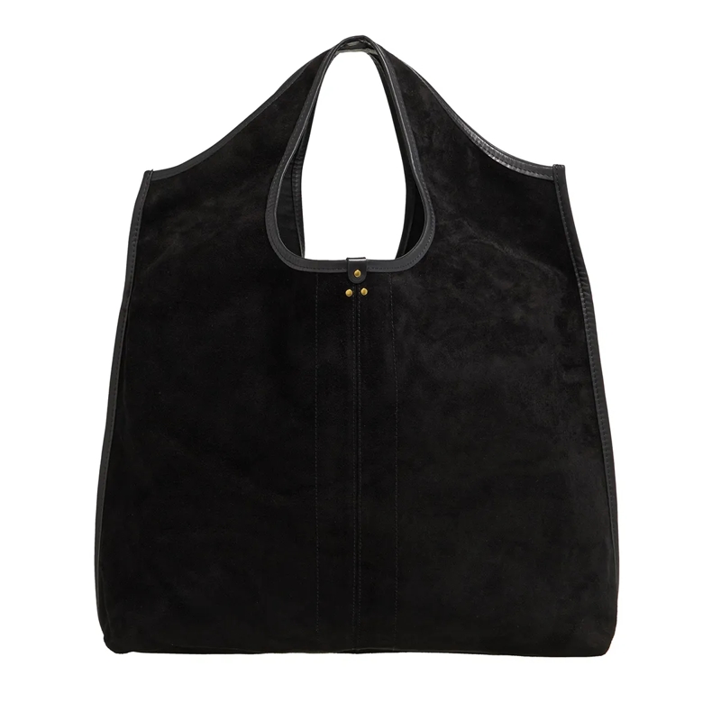 Jerome Dreyfuss Tote Paco Split Suede Noir
