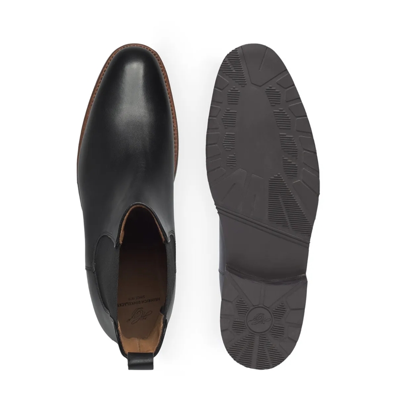 Heinrich Dinkelacker Bottes à lacets Chelsea Boots Luzern Plain BC schwarz(Image 4)