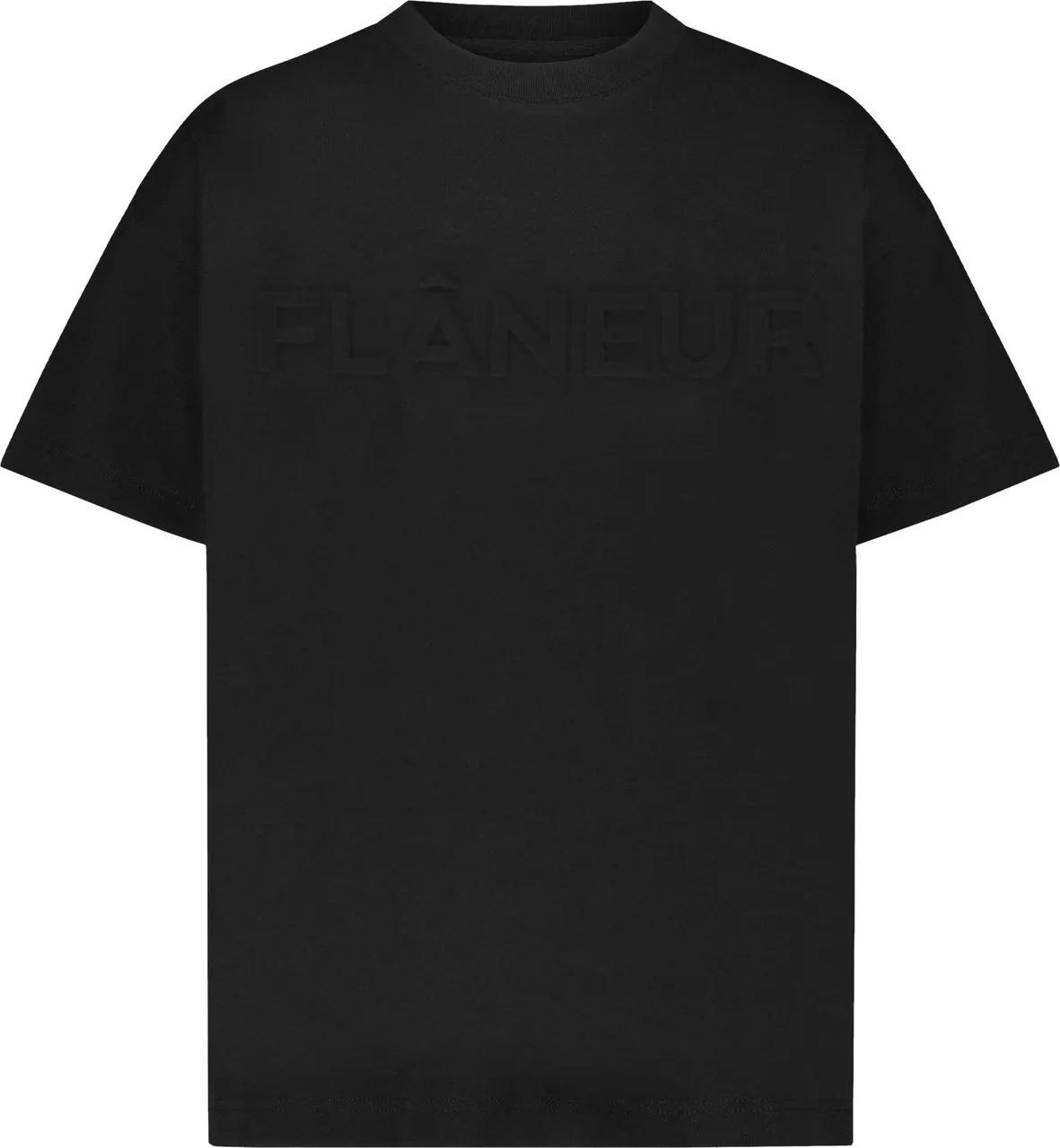 Thumbnail - Flâneur - Embossed T-Shirt  Black - Größe S - schwarz
