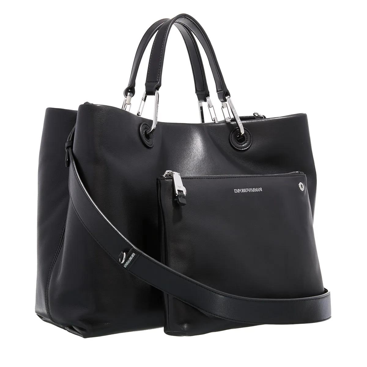 Emporio Armani Shoppers Shopping M Similnappa Goffrata Shopping M Quilte in zwart