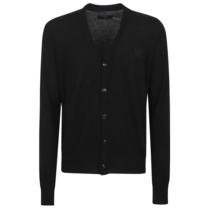 Amiri Strickjacke Black Cashmere Cardigan With V-Neck And Button-Dow Black