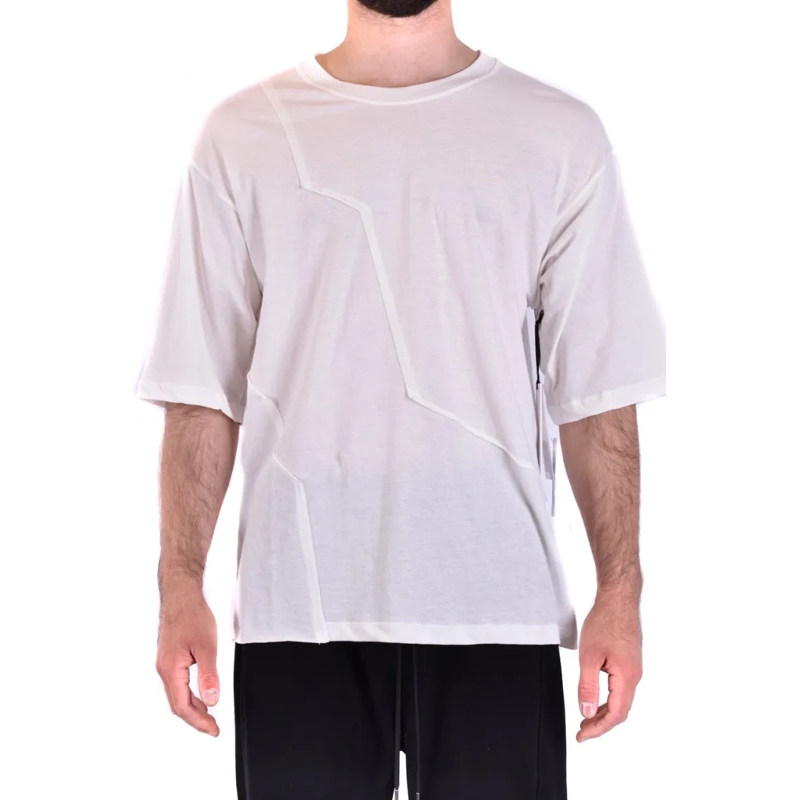 Isabel Benenato T-shirt Irregular Seam White Cotton T-Shirt White