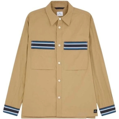 Paul Smith Vestes en duvet Sur Chemise Beige Bandes ray�es M2R 172Z N21951 64 beige