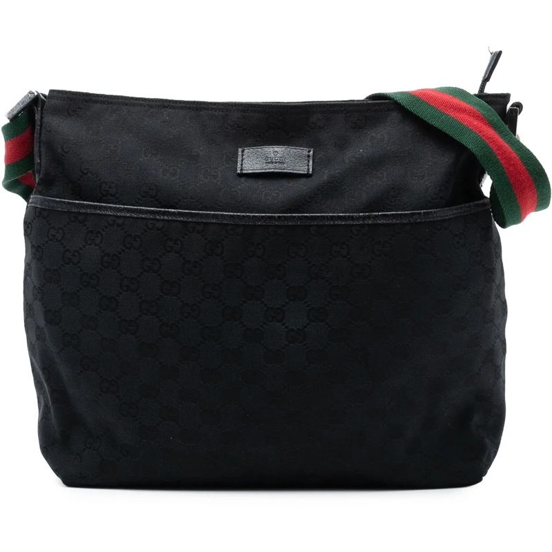 Gucci Sac à bandoulière GG Canvas Web Crossbody schwarz