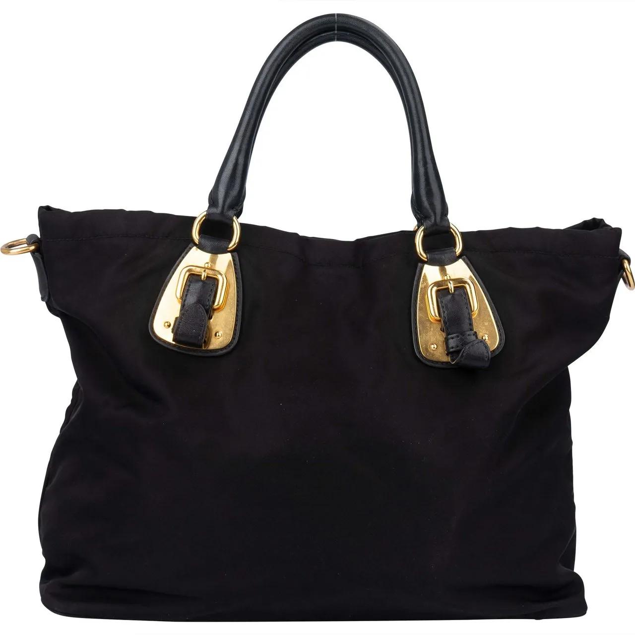 Thumbnail - Prada Crossbody Bags - Prada Black Nylon Eclipse Handbag - Gr. unisize - in Bunt - für Damen