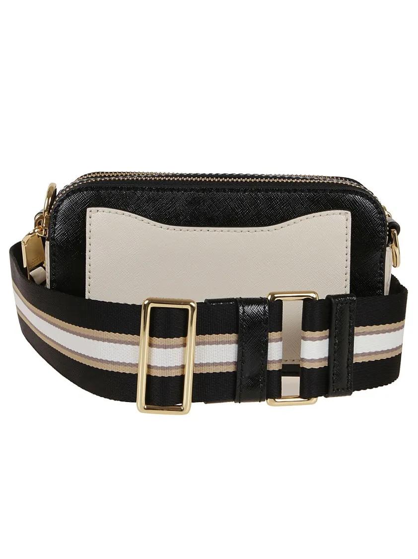 Marc Jacobs Hobo bags Compact Leather Snapshot Bag With Gold Brass Logo in wit