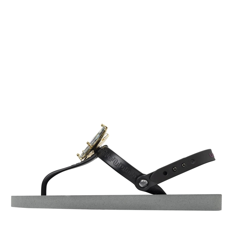 UZURII Flip Flops Zehentrenner Selena Butterfly Chrystal silber