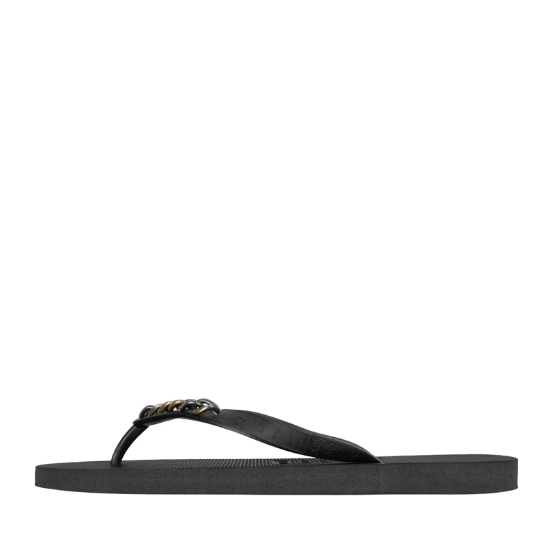 UZURII Flip Flops Zehentrenner Gold Small schwarz