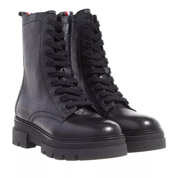 Tommy Hilfiger Monochromatic Lace Up Boot Black | Schnürstiefel 
