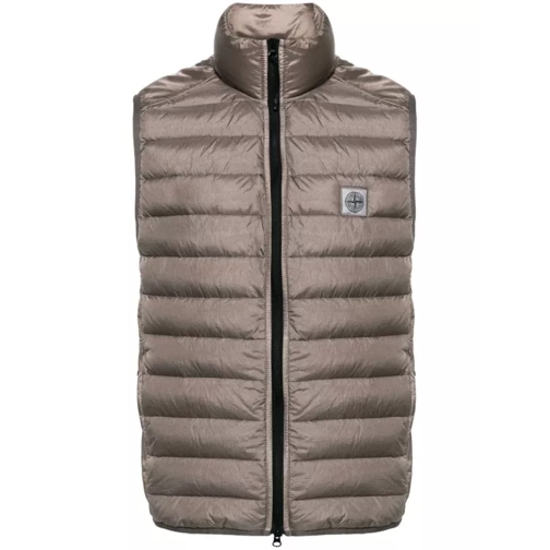 Stone Island Compass-Patch Padded Gilet Brown 