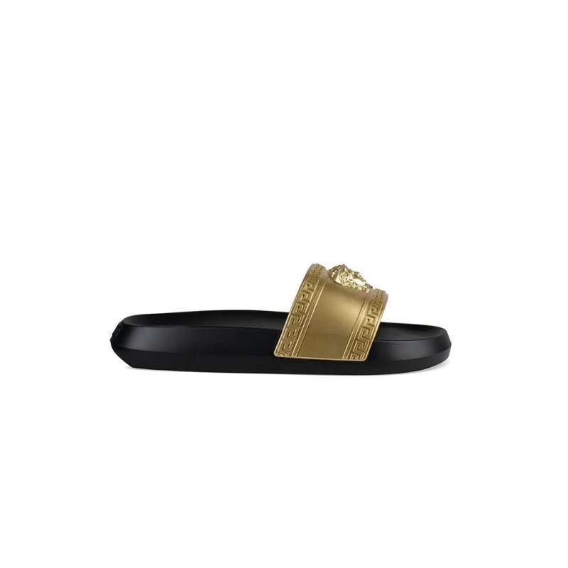Versace Loafer Medusa Slides Black