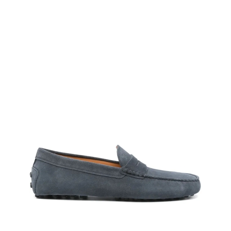 Tod's Loafer Navy Blue Suede Loafers Grey