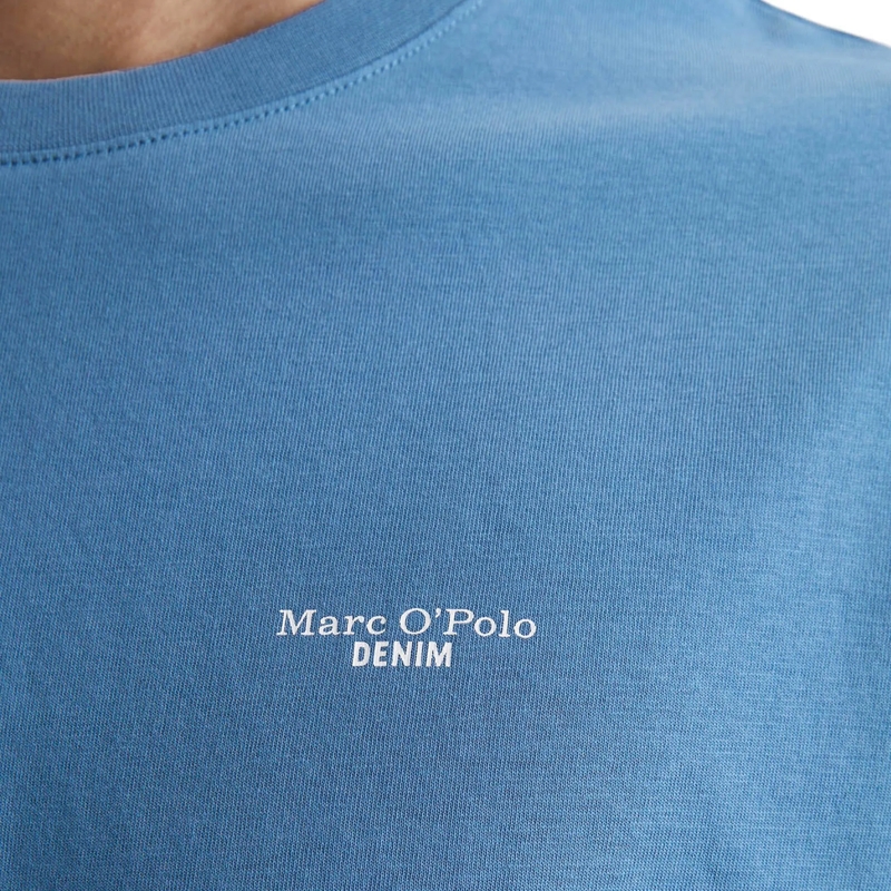 Marc O´Polo Hemd T-Shirt, SSL, Logo Print, Reg F 1er Pack blau(Image 4)