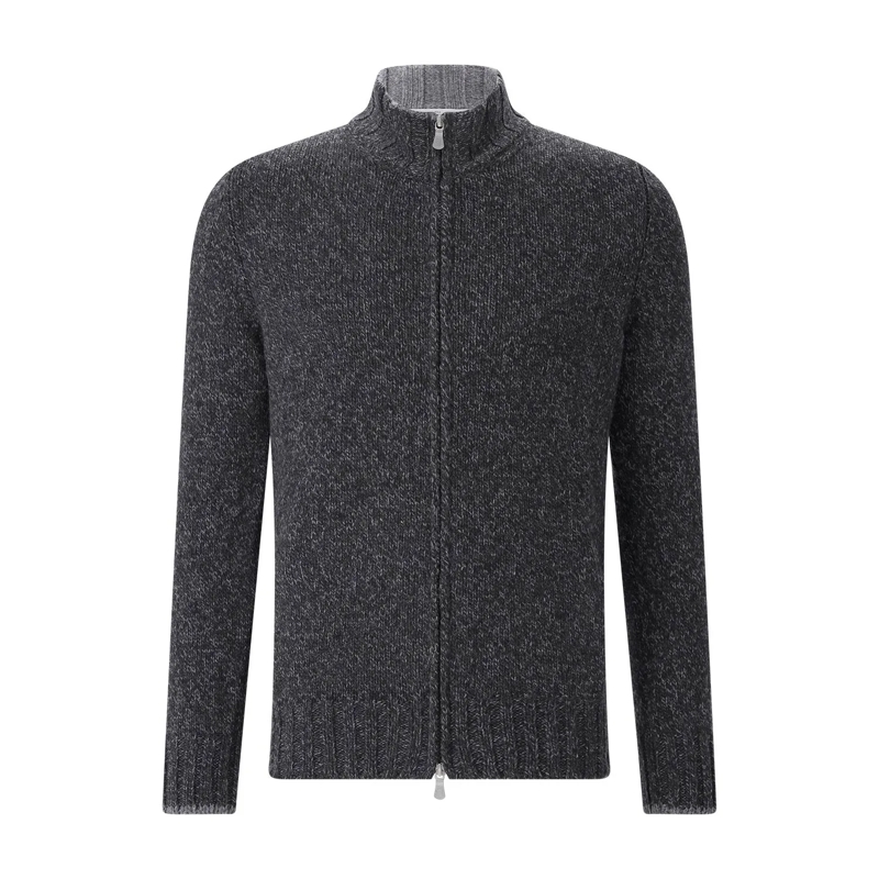 Gran Sasso Cardigan Strickjacke aus Schurwolle grau