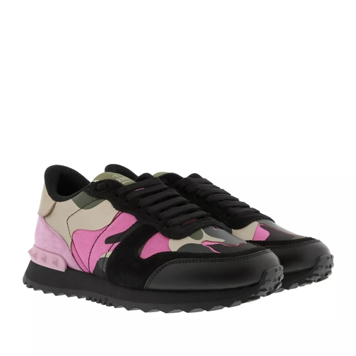 Valentino Garavani Camouflage Sneakers Pink/Black låg sneaker