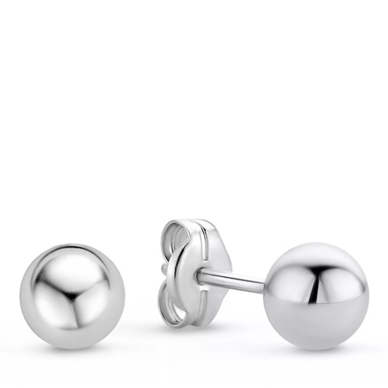 Isabel Bernard Boucles d'oreilles à tige Saint Germain Finou 14 Karat Ear Studs With Sphere White Gold