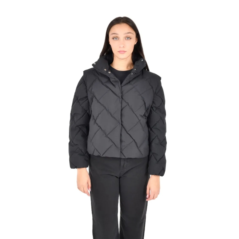 Herno  Diamond-Quilted Nylon Down Jacket With High Collar Grey