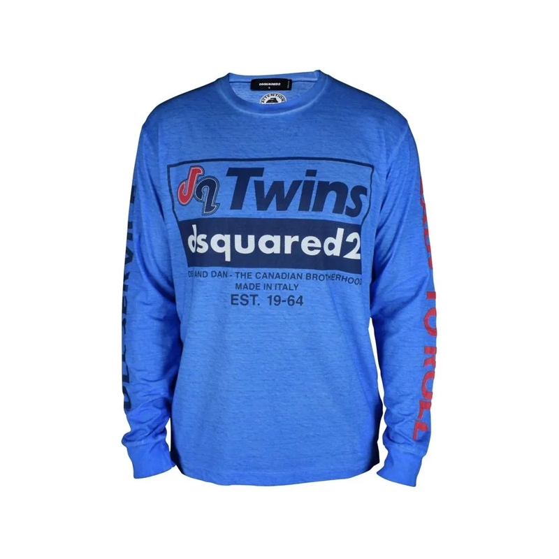 Dsquared2 Langärmeliges Oberteil Long Sleeve T-Shirt Blue