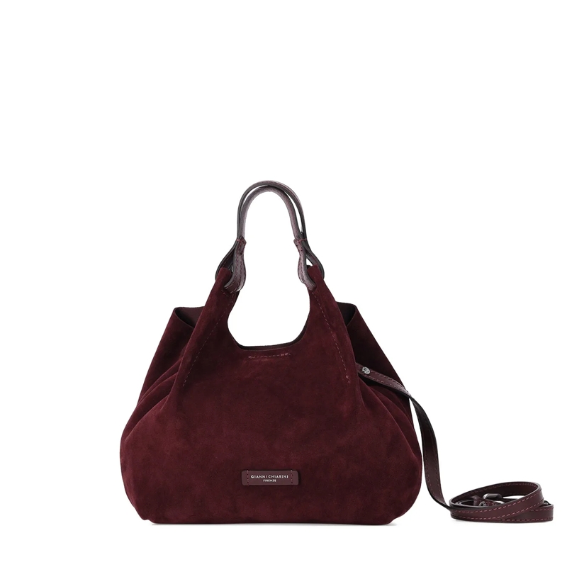 Gianni Chiarini Sac à bandoulière Tasche Dua aus Veloursleder rot