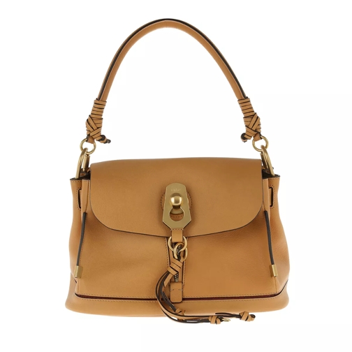 Chloé Small Owen Bag With Flap Smooth + Suede Calfskin Softy Brown Rymlig shoppingväska