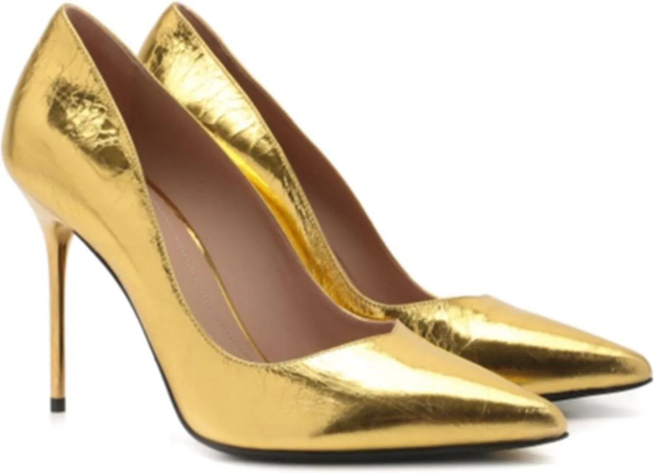 Thumbnail - Balmain Hohe Schuhe - Balmain Leather Pumps - Gr. 36 (EU) - in Gold - für Damen