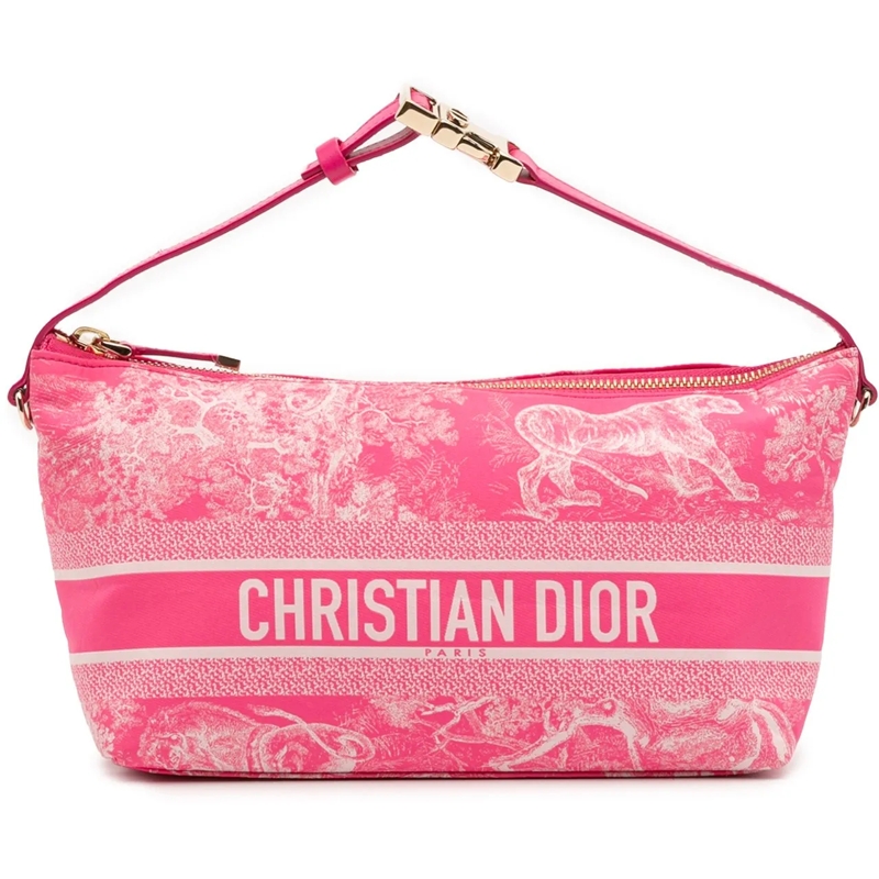 Christian Dior Tote Medium Technical Fabric Toile de Jouy Reverse Dior rose
