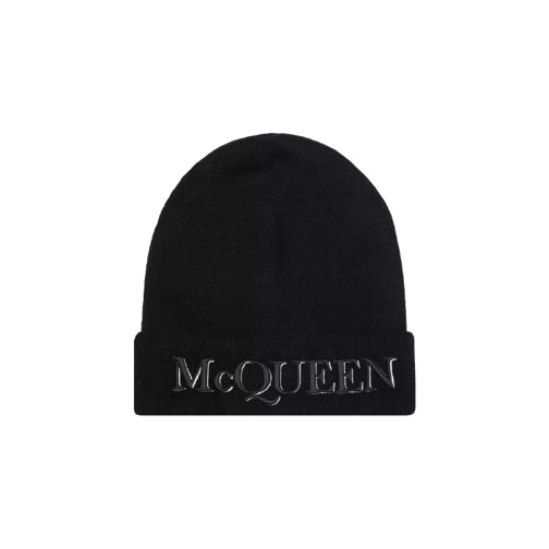 Alexander McQueen  Black Cashmere Hat With Logo Black