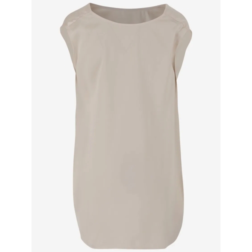 Sa Su Phi Chemisiers Silk And Viscose Draped Top Neutrals (Image 2)