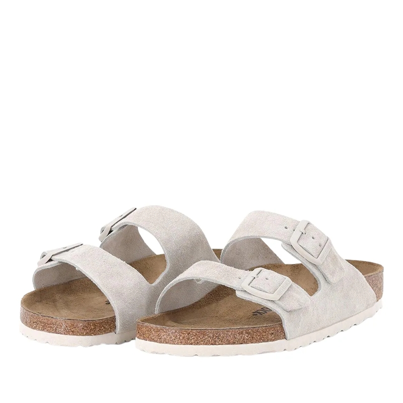 Birkenstock Schnürschuhe Sandalen Arizona aus Veloursleder grau