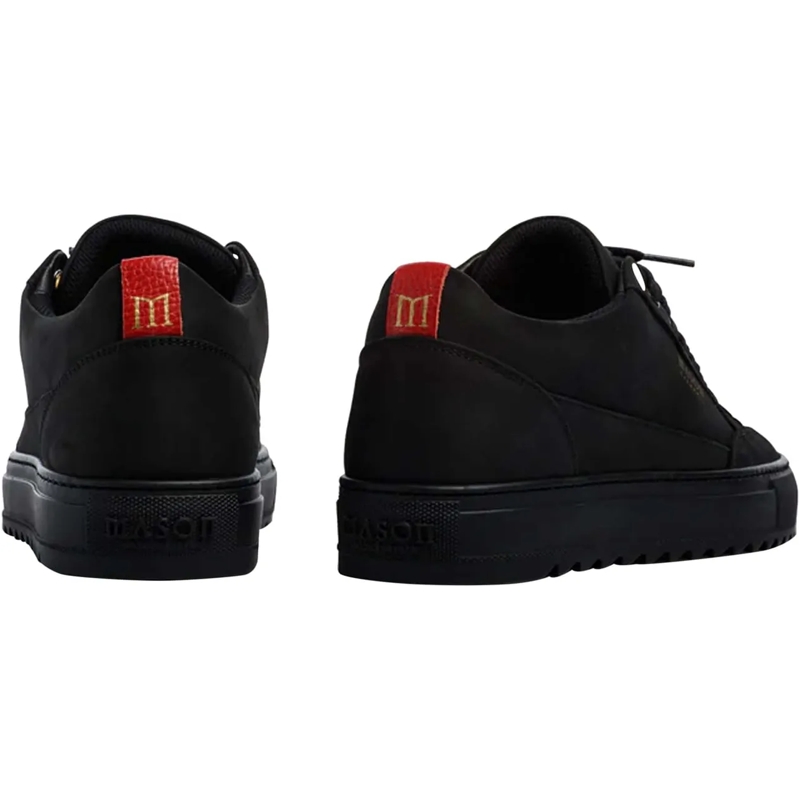 Mason Garments Low-Top-Sneaker Heren Tia Nabuk Sneaker Zwart schwarz(Image 6)