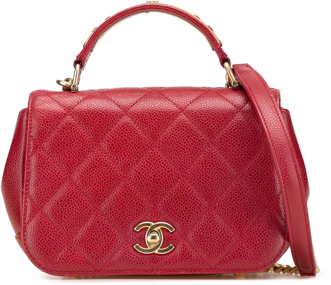 Chanel Hobo Bags - Mini Quilted Caviar Carry Around Flap - Gr. unisize - in Rot - für Damen