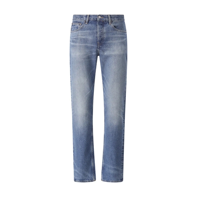 FRAME Jeans Mid-Rise Straight Jeans blau