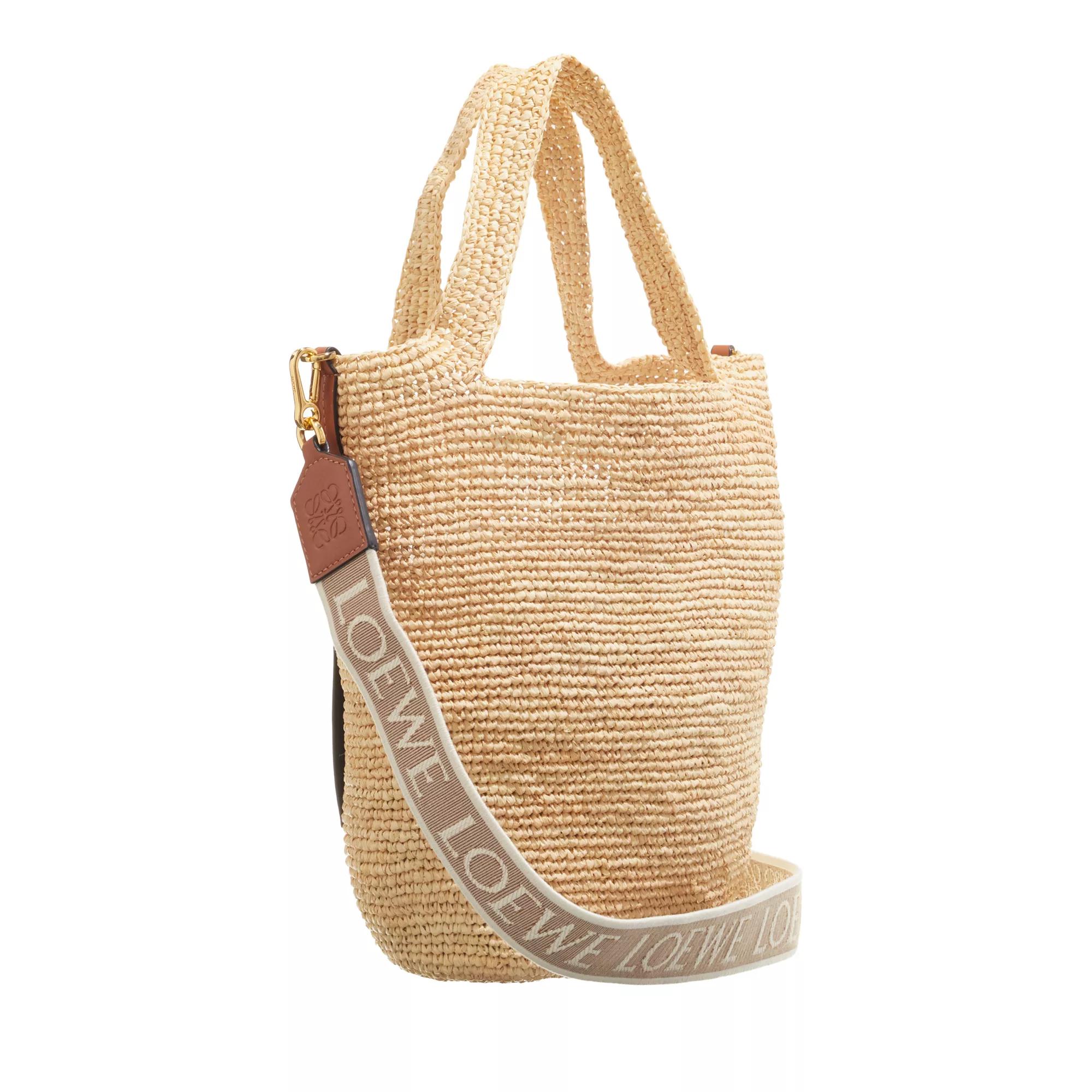 Loewe Mini Slit Bag Raffia Natural/Tan | Korbtasche