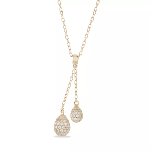 Little Luxuries by VILMAS Vita Elégance Necklace Drops Yellow Gold Plated Mittellange Halskette