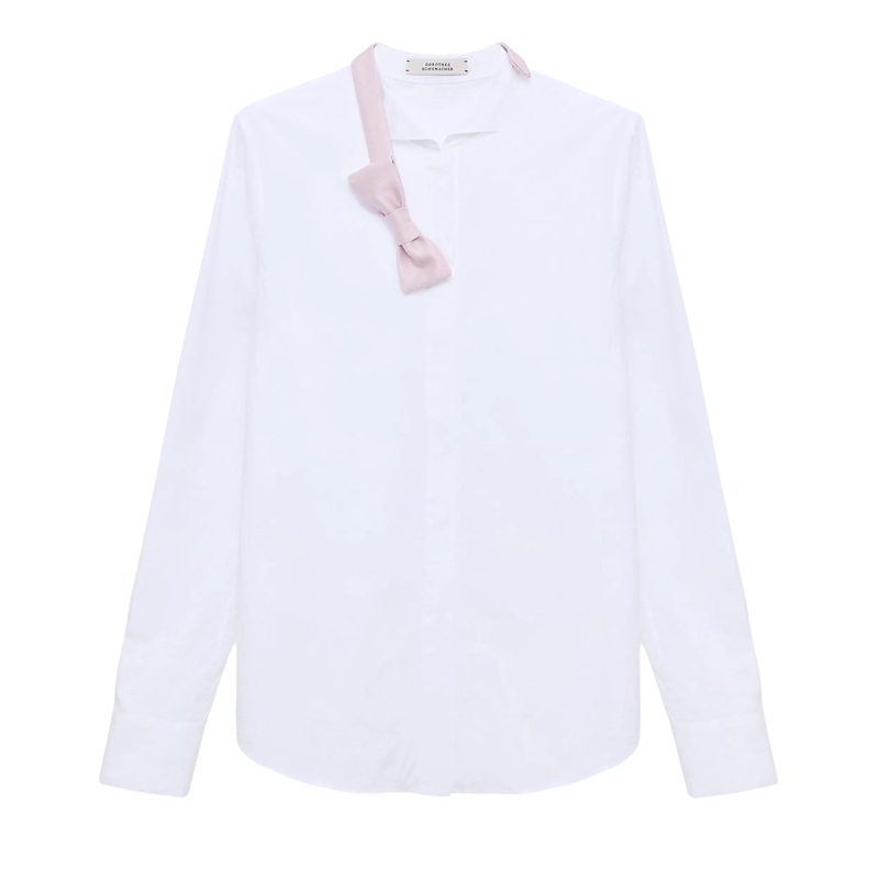Dorothee Schumacher Top PURE POWER blouse white lilac