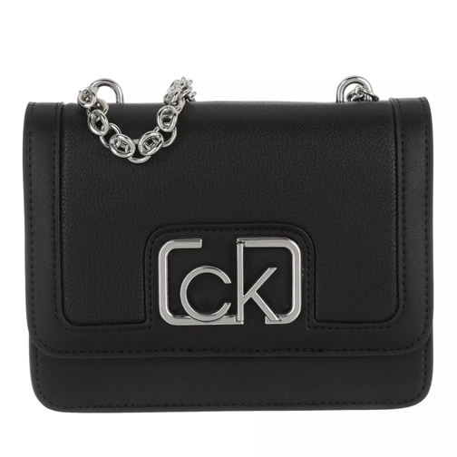 Calvin Klein Small Flap Shoulder Bag Black Crossbody Bag