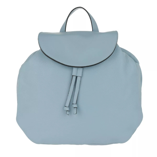 Abro Adria Leather Backpack Light Blue Rucksack