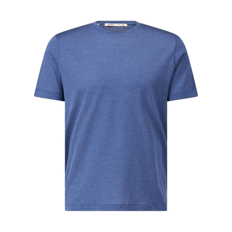 Maurizio Baldassari T-Shirt T-Shirt mit Seide Blau